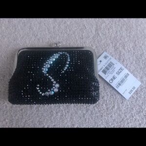 🆕 INC International Concepts Penny Embellished-Letter “S” Clutch